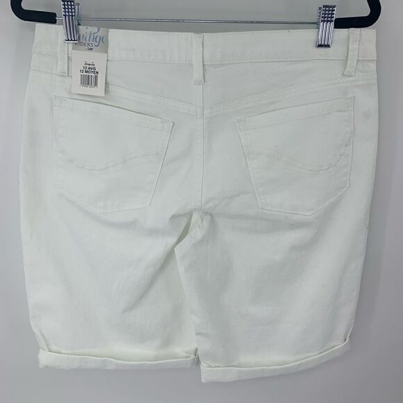 Riders Indigo by Lee White Denim High Waist Shorts Size 18 - Picture 3 of 6